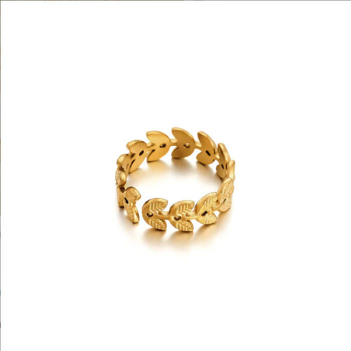 Waterproof And Stain Resistant 18K Gold-plated 316L Open Stainless Steel Ring