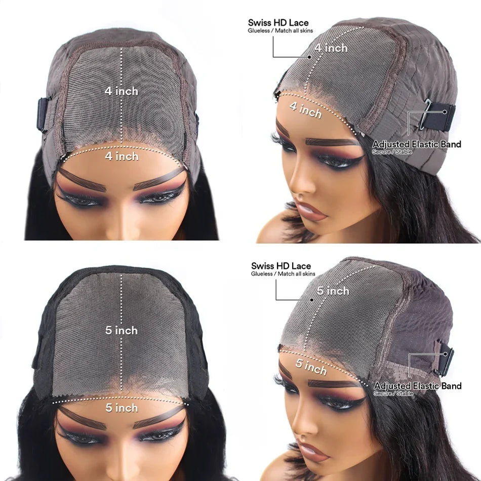 Hd Lace Closure Curly Glueless Wig