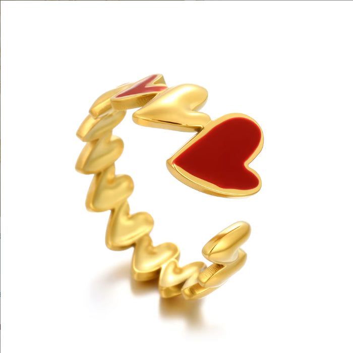 Waterproof And Stain Resistant 18K Gold-plated 316L Open Stainless Steel Ring