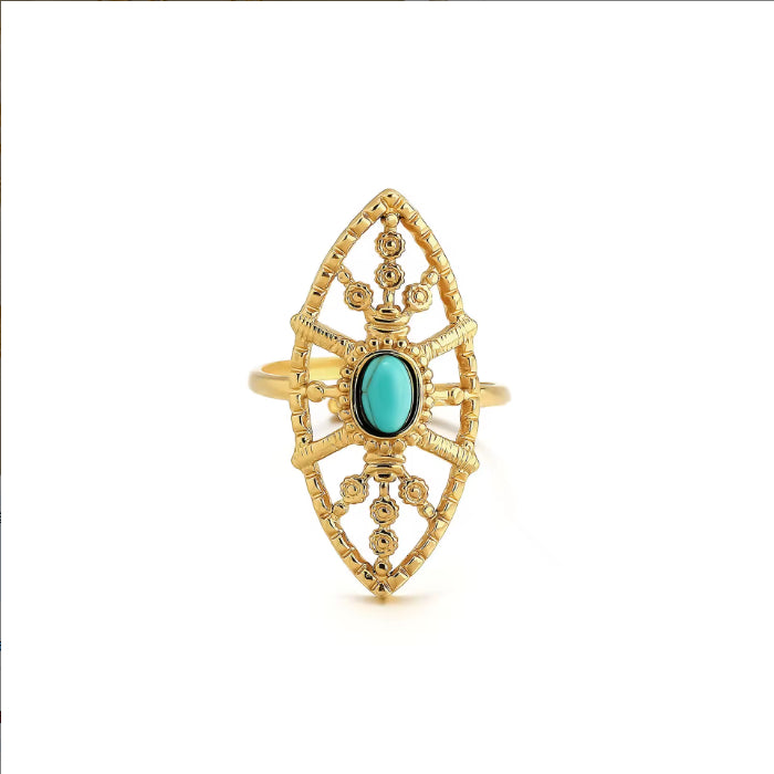 Waterproof And Stain Resistant 18K Gold-plated 316L Open Stainless Steel Ring