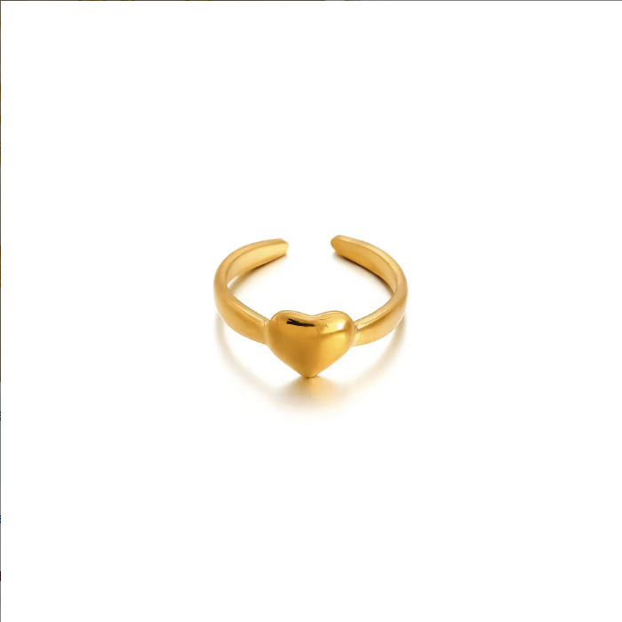 Waterproof And Stain Resistant 18K Gold-plated 316L Open Stainless Steel Ring